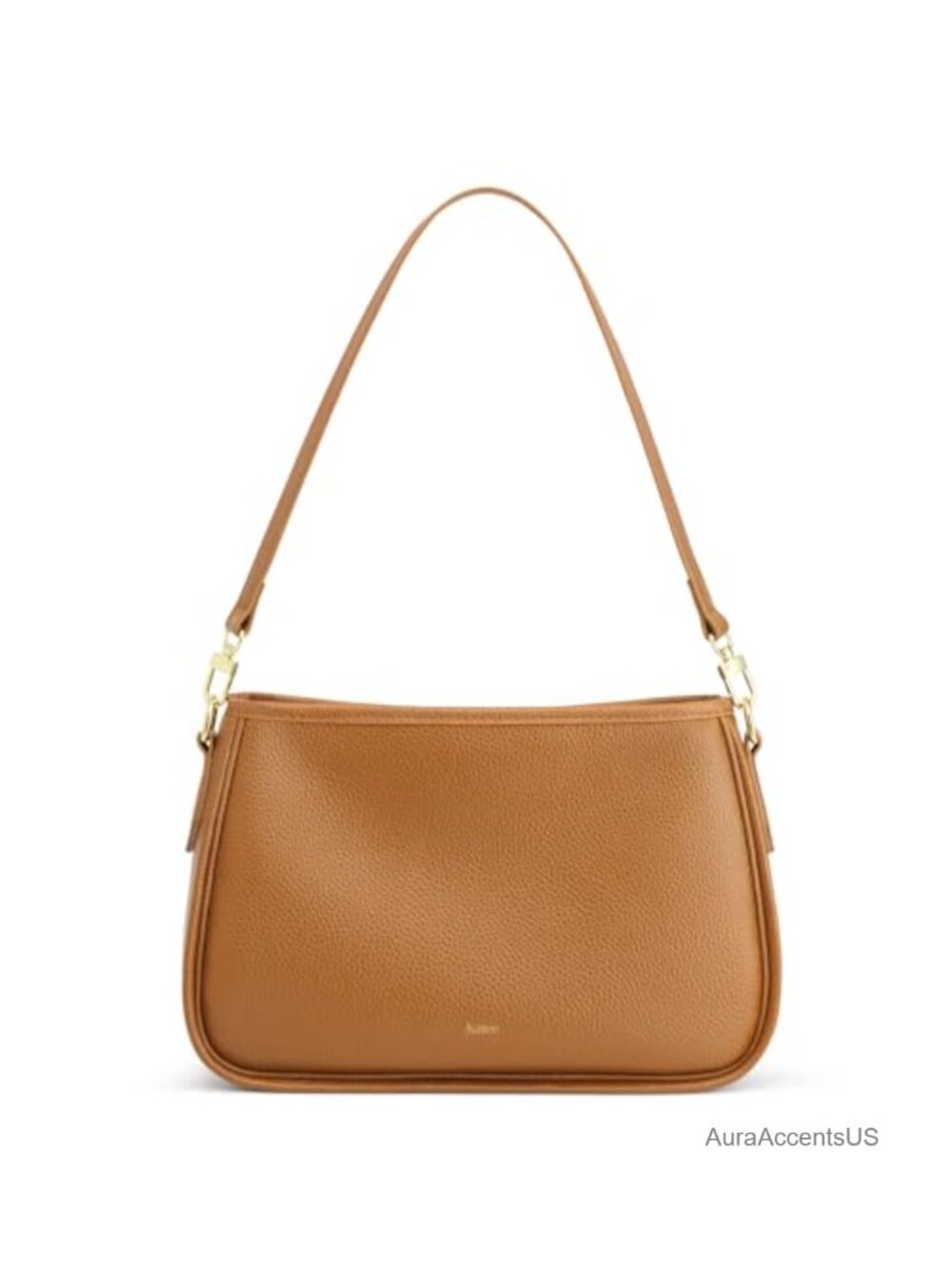 Top Grain Pebbled Cowhide Leather Hobo Shoulder Bag 6 Card Slots